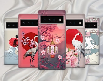 Japanese Phone Case Cherry Blossoms Cover for Google Pixel 10, 9A, 9ProXL, 8A, 8Pro, 7Pro, 7A, Samsung S25, S24, A56, A17 iPhone 17 16 15 14