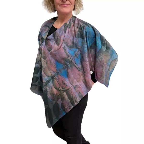 Silk Poncho - Etsy