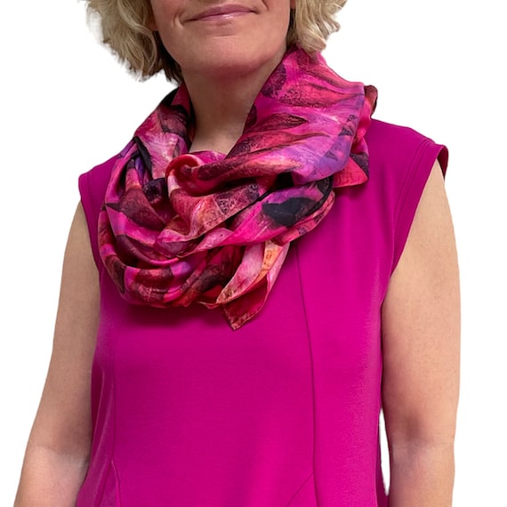 Silk poncho deals scarf