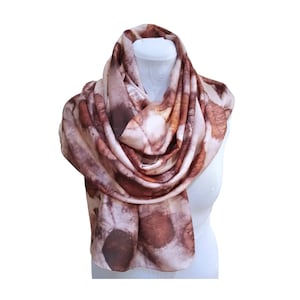 Eco dyed silk scarf, hand dyed, hand printed, eco printed rectangle, botanical, tree leaf print, smokebush imprint,wine,maroon,grey, Engayla