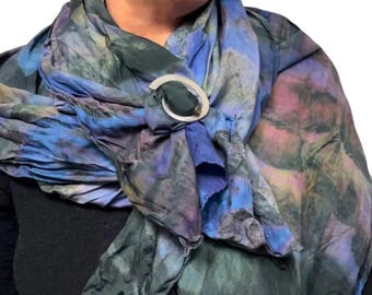 Anello per sciarpa in metallo spazzolato: porta sciarpa moderno e leggero