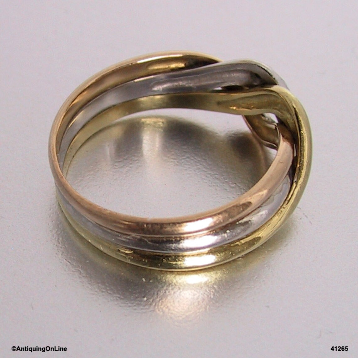 18K Tricolor Love Knot Diamond Ring Vintage Retro 1970s Etsy