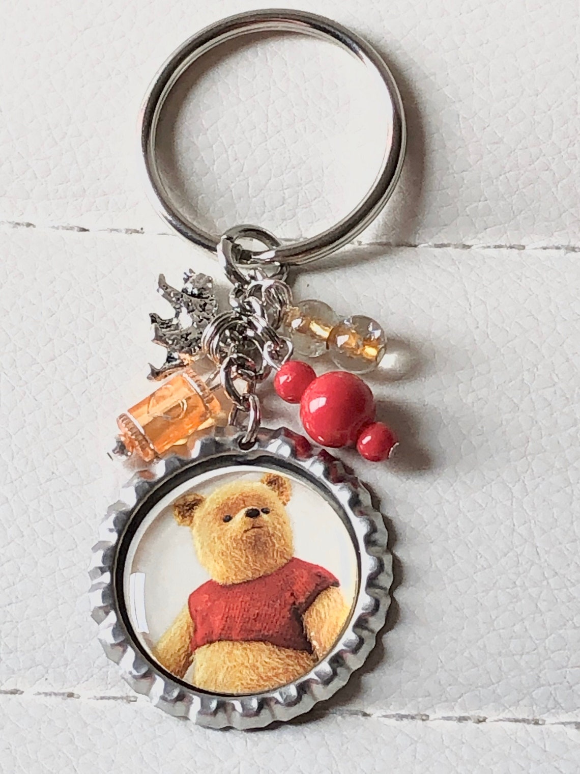 Winnie the Pooh Keychain Christopher Robin Etsy
