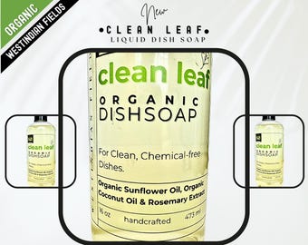 Organic Castile Dish Soap: Undiluted 16oz 32oz BPA Free Eco Friendly Cleaning Products Mop Soap Scented Unscented