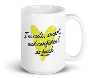 Curse Word Affirmation Mug: Lime green