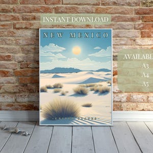 New Mexico Reiseposter – White Sands National Park - Digital Download