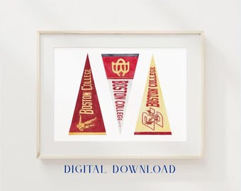 Boston College Sports Wimpel DIGITAL DOWNLOAD: BC Eagles