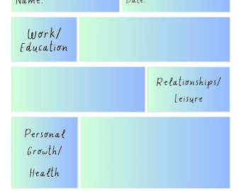 Angst & OCD Werte Tracker Arbeitsblatt, druckbare Therapie, Journal für psychische Gesundheit, AKT Werte Übung PDF