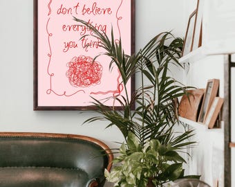 Mental Health Quote Poster: Therapy Office Wall Art (PDF Download)
