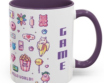 Tazza da caffè Pixel Art retrò: bicchieri Kawaii per giocatori
