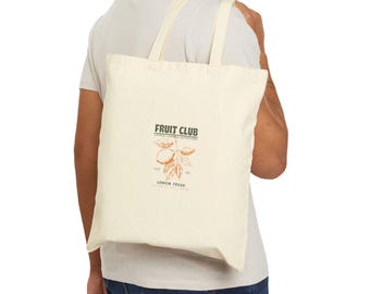 Sac fourre-tout fruité en toile de coton : faire l'épicerie écologique
