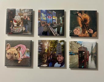 Custom Photo Magnets | Personalized 2x2" Keepsake Fridge Magnets (Wedding, Party Favors)