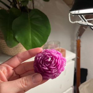 bougie fleur violette