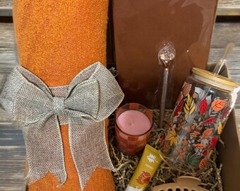 Caja de regalo de otoño para amigos, Regalo para mujeres, Regalo de cumpleaños para ella, Paquete de cuidado, Caja de regalo de cuidado personal, Agradecimiento, Regalo de invierno, Otoño acogedor, Abrazado