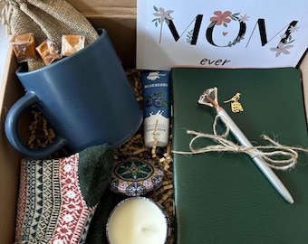 luxe cadeauset voor moeder-perfecte cadeauset voor Moederdag of verjaardag- attente essentials-cadeauset voor haar- knuffel in een doos- hygge-cadeaudoos