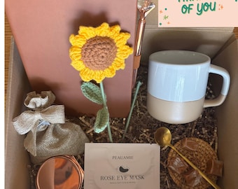 Sending Love in a Box – zelfzorgpakket voor haar, comfortcadeauset, postoperatieve herstelbox, knuffel in een doos, cadeau Thinking of You