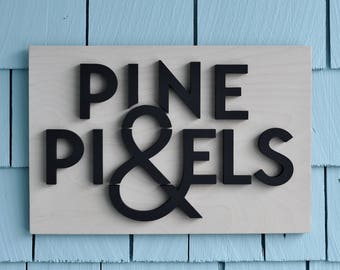 Enseigne sur mesure, mur signe au bureau, panneaux bois, décor de bureau, intérieur et extérieur Logo disponible, sur mesure, personnalisé,