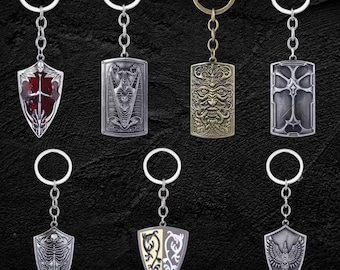Llavero inspirado en Dark Souls 3, regalo para él, joyería para fans de los videojuegos, llavero de Dark Souls, colgante de Dark Souls, soporte para llavero, accesorios para gamers