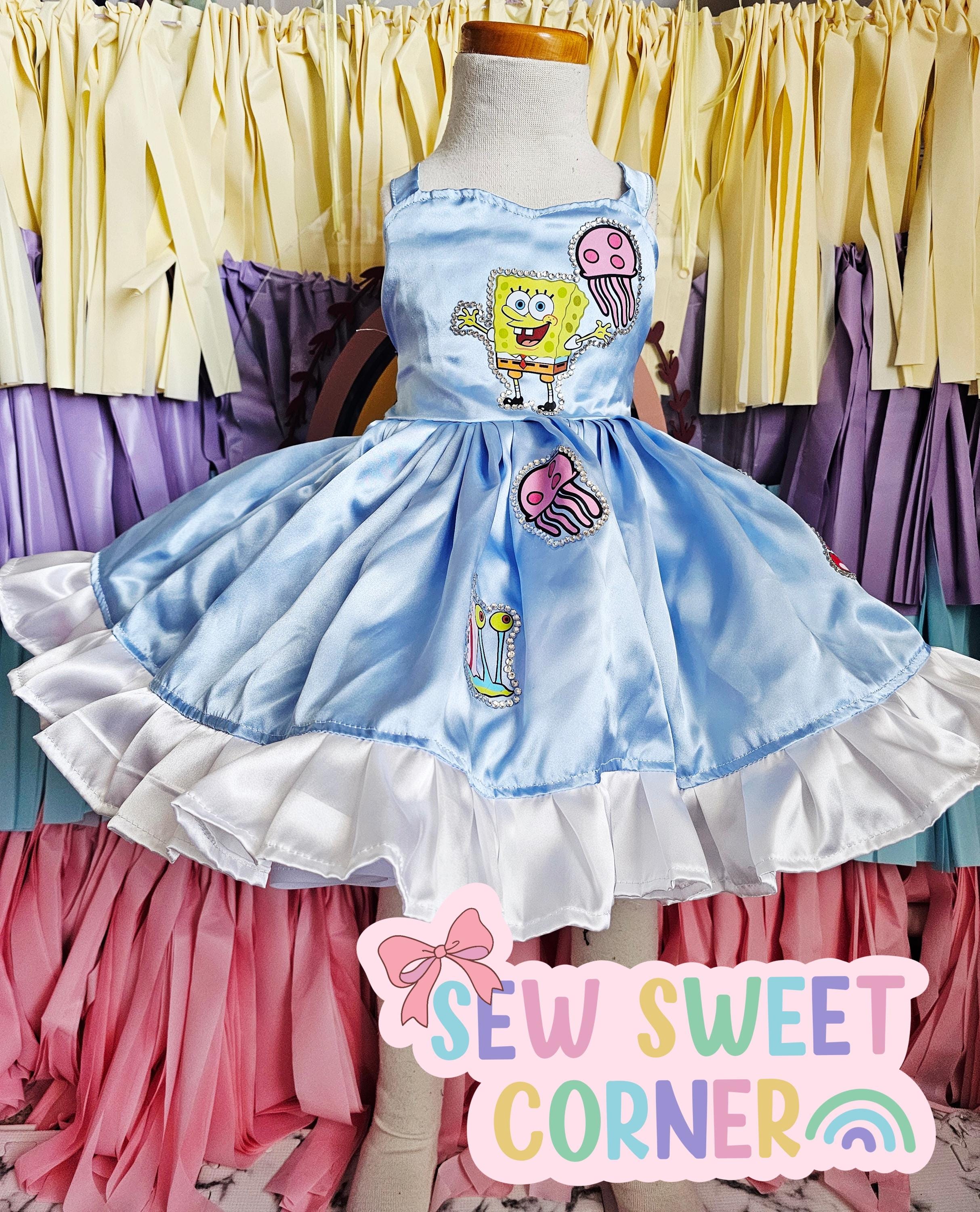 spongebob birthday dress Spongebob tutu set-Spongebob outfit-Spongebob dress-Spongebob birthday –  Pink Toes & Hair Bows