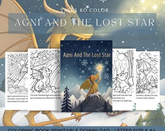 Agni and the Lost Star - Story and Coloring Book for Kids (10 Pages)