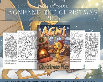 Agni and the Christmas Pies - Story and Coloring Book for Kids (10 Pages)