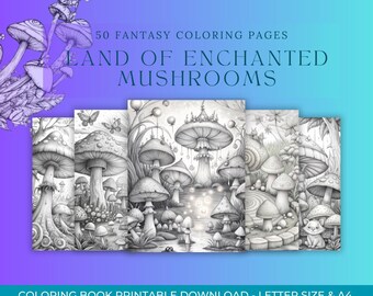 Enchanted Mushrooms Printable Designs – Fantasy Art (PDF)