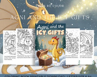 Agni and the Icy Gifts - Story and Coloring Book for Kids (10 Pages)