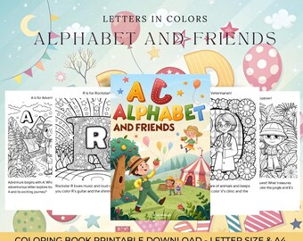 Alphabet and Friends - Fun and Educational Coloring Book for Kids