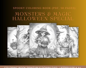 Monsters & Magic Halloween Special — Spooky Coloring Book (PDF, 50 Pages)