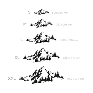 Metal Mountain Forest Wall Art, Nature Landscape Metal Hanging Decor image 2