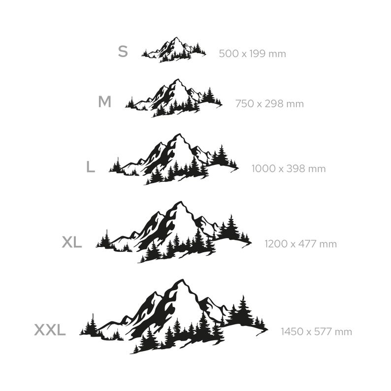 Metal Mountain Forest Wall Art, Nature Landscape Metal Hanging Decor image 2