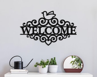 Metal Wall Art  Family – Elegant Script Metal Home Decor