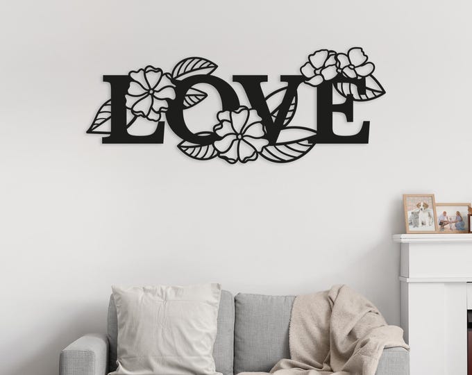 Metal Wall Art  Family – Elegant Script Metal Home Decor
