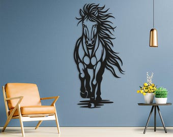 Horse Silhouette Wall Art – Modern Metal Decor for Living Room, Office & Entryway