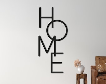 Metal Wall Art HOME – Vertical Minimalist Metal Home Decor