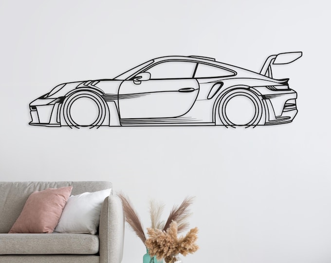 Laser-Cut Metal Car Wall Art: Automotive Theme Decor