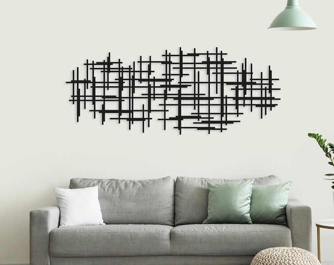 Modern Metal Wall Art: Laser-Cut Steel Hanging Decor