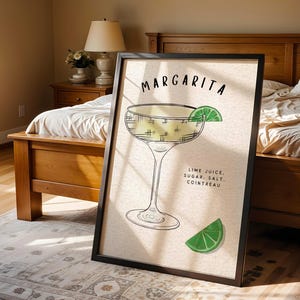 Margarita Cocktail Poster - Bunte Küche Wandkunst - Perfektes Wohndekor Geschenk
