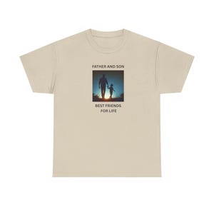 Father and Son Best Friends Tee, Unisex Heavy Cotton Shirt, Family Bond T-shirt, Gift for Dad and Son, Heartwarming Dad Shirt
