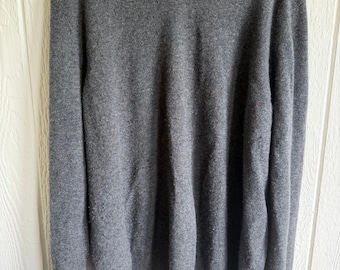 Men's Nordstrom Gray V-Neck Cashmere Sweater, 2XL