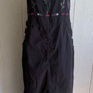 Pinafore Dress Denim Black - Etsy