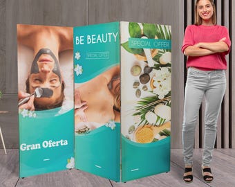 Biombos Decorativos personalizados para Consultorio Negocio Tienda