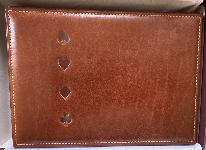 Playing Cards For Bridge In Italian Leather Box Etsy UK Playing cards for bridge in italian leather box etsy uk