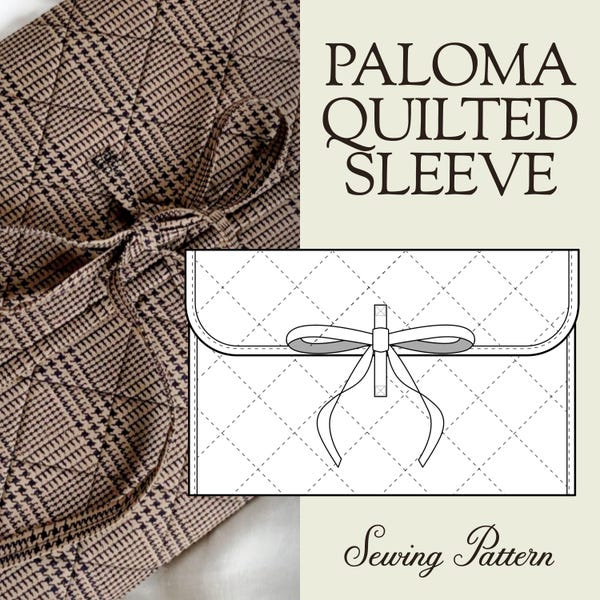 Patroon gewatteerde Paloma-mouw | Digitaal pdf-naaipatroon voor Kindle, iPad en laptop