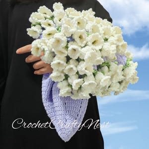 パーソナライズされたユリの花束、かぎ針編みの花束ブランケット、手作りの赤いバラの花束、彼女へのギフト、すぐに発送できます