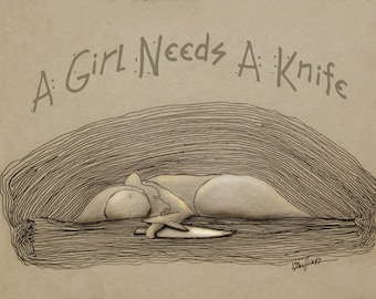 A Girl Needs a Knife  Limited Edition  of 250  - Lisa Snellings