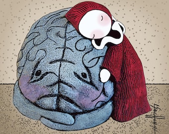 Brainy Day Blues PRINT - Limited Edition Print