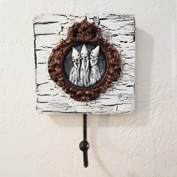 House Ghosts for Holding - an OOAK sculpture by Lisa Snellings