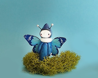 Mini Poppet "Flutterbutter" sculpted by hand