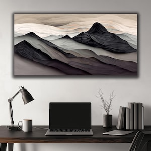 Modern Landscape Art Hanging Paintings - Large Frame Mural Prints - Oversized Home Decor - Artist Design US Printing